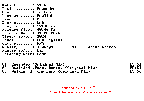NFO for the release 51ck-Engendro-WEB-2024-XTC_iNT by XTC_iNT