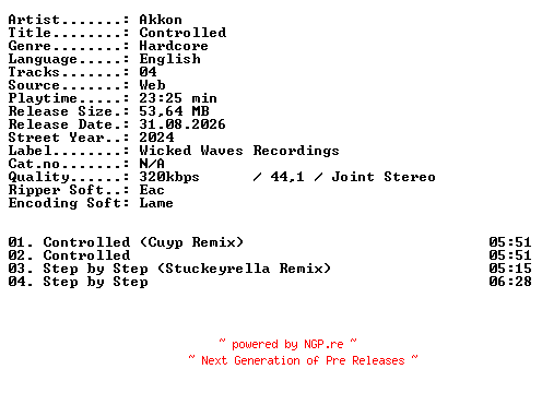 NFO for the release Akkon-Controlled-WEB-2024-XTC_iNT by XTC_iNT