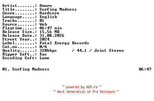NFO for the release Amaru-Surfing_Madness-SINGLE-WEB-2024-XTC_iNT by XTC_iNT