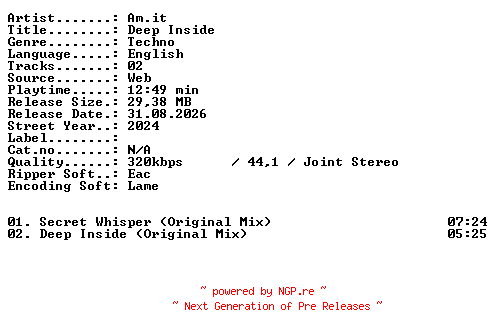 NFO for the release Amit-Deep_Inside-WEB-2024-XTC_iNT by XTC_iNT