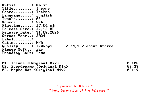 NFO for the release Amit-Insane-WEB-2024-XTC_iNT by XTC_iNT