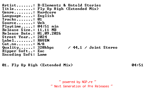 NFO for the release B-Elementz_and_Untold_Stories-Fly_Up_High_(Extended_Mix)-SINGLE-WEB-2024-XTC_iNT by XTC_iNT