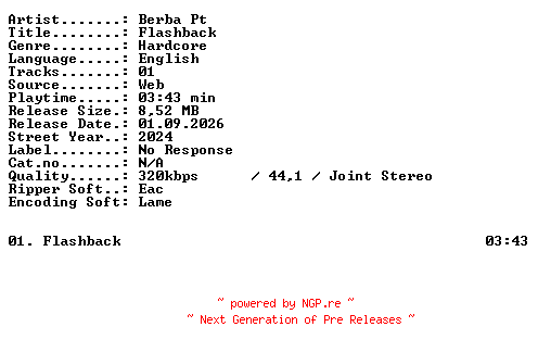 NFO for the release Berba_Pt-Flashback-SINGLE-WEB-2024-XTC_iNT by XTC_iNT
