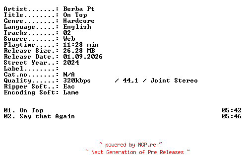 NFO for the release Berba_Pt-On_Top-WEB-2024-XTC_iNT by XTC_iNT