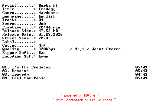 NFO for the release Berba_Pt-Tradegy-WEB-2024-XTC_iNT by XTC_iNT