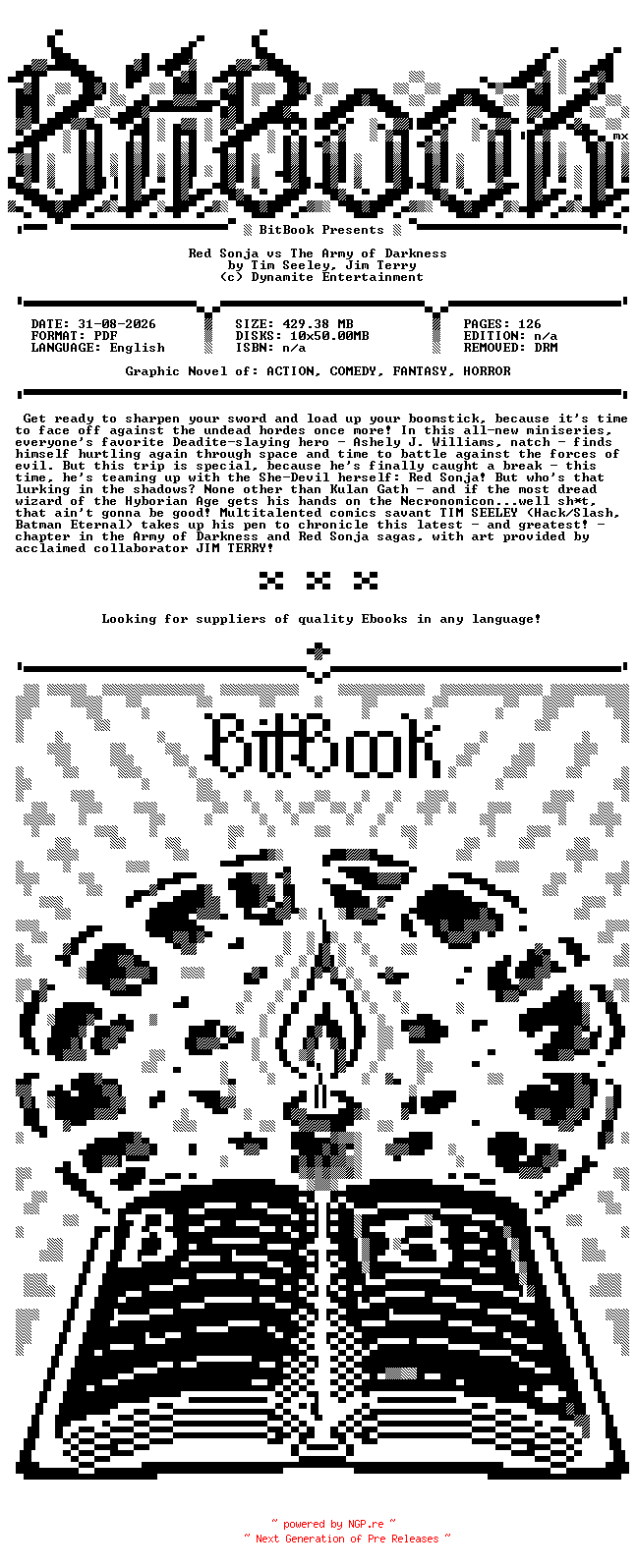 NFO for the release Dynamite.-.Red.Sonja.Vs.The.Army.Of.Darkness.2026.Hybrid.Comic.eBook-BitBook by BitBook