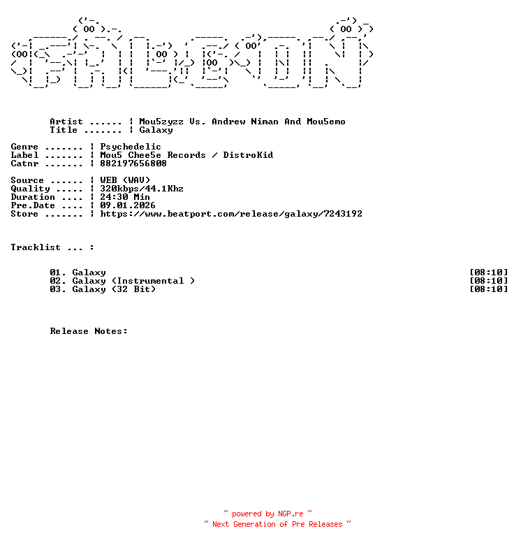 NFO for the release Mou5zyzz_Vs._Andrew_Niman_And_Mou5emo-Galaxy-(882197656808)-WEB-2026-FALCON by FALCON