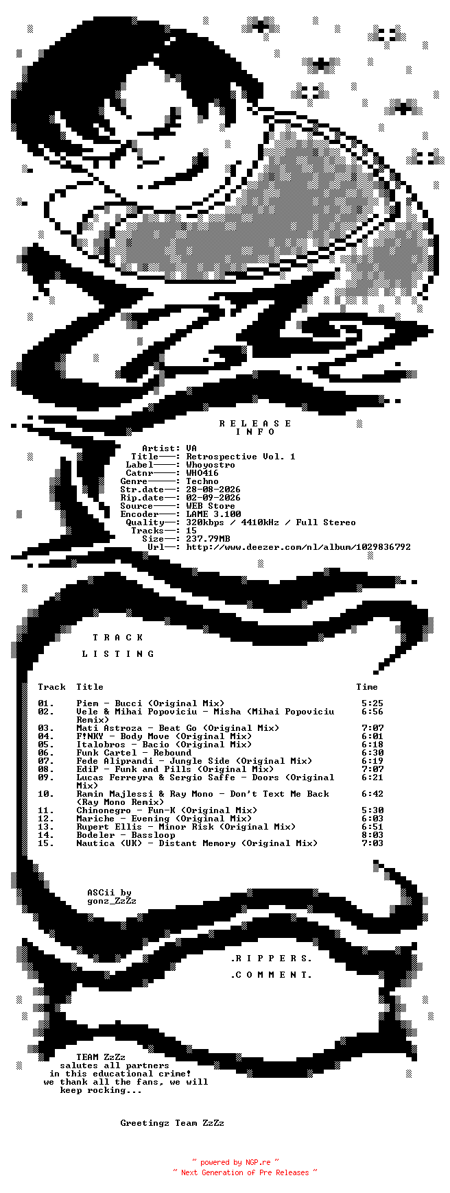 NFO for the release VA_-_Retrospective_Vol_1-(WHO416)-WEB-2026-ZzZz by ZzZz