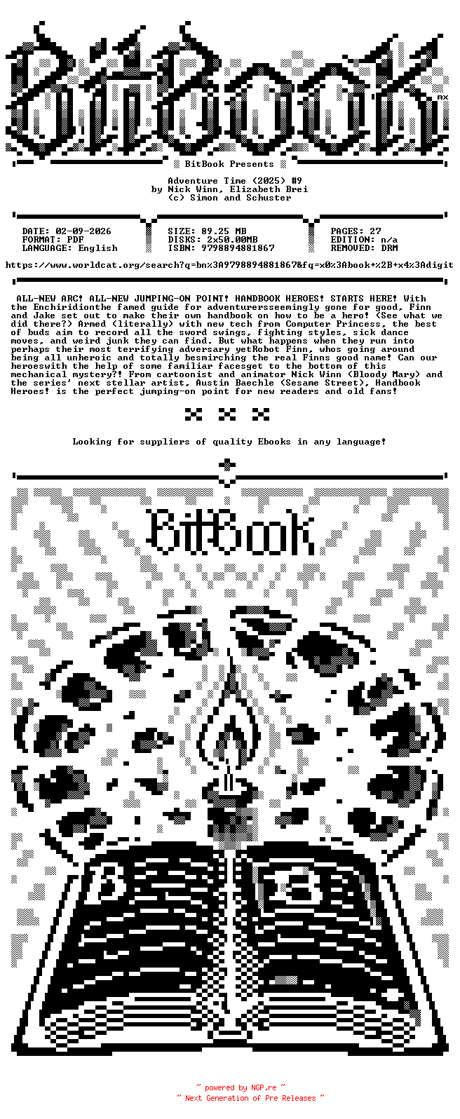 NFO for the release Oni.Press.-.Adventure.Time.2025.No.09.2026.Retail.Comic.eBook-BitBook by BitBook