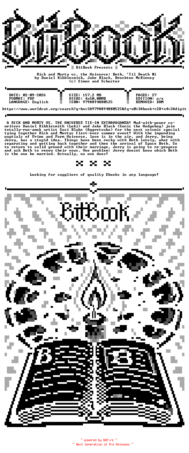 NFO for the release Oni.Press.-.Rick.and.Morty.vs.the.Universe.Beth.Til.Death.No.01.2025.Retail.Comic.eBook-BitBook by BitBook