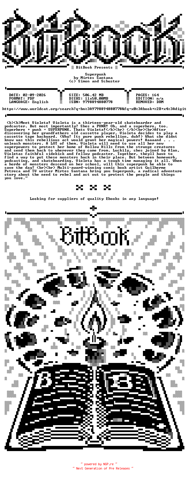 NFO for the release Oni.Press.-.Superpunk.2026.Retail.Comic.eBook-BitBook by BitBook