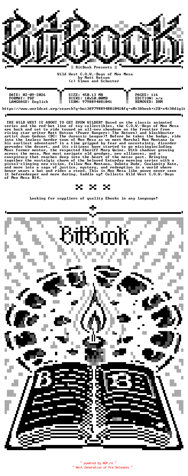 NFO for the release Oni.Press.-.Wild.West.C.O.W.Boys.of.Moo.Mesa.2026.Retail.Comic.eBook-BitBook by BitBook