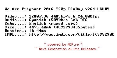 NFO for the release We.Are.Pregnant.2016.720p.BluRay.x264-USURY by USURY