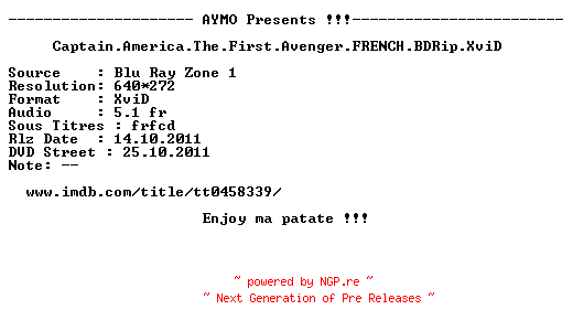 NFO for the release Get.Him.To.The.Greek.2010.TRUEFRENCH.720p.BluRay.x264-HOLiDAYS by HOLiDAYS