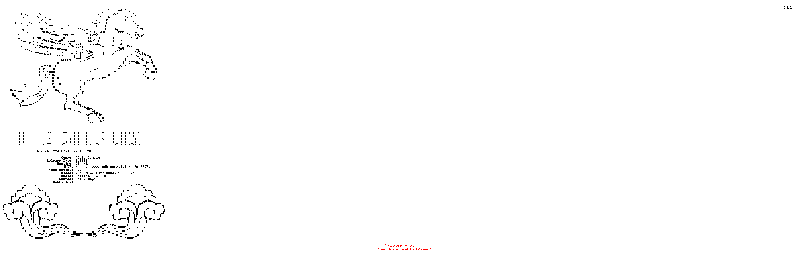 NFO for the release Lialeh.1974.BDRip.x264-PEGASUS by PEGASUS