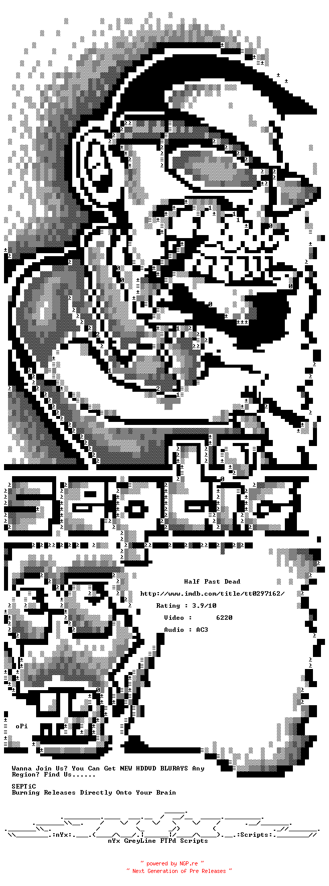 NFO for the release Half.Past.Dead.2002.720p.BluRay.x264-SEPTiC by SEPTiC