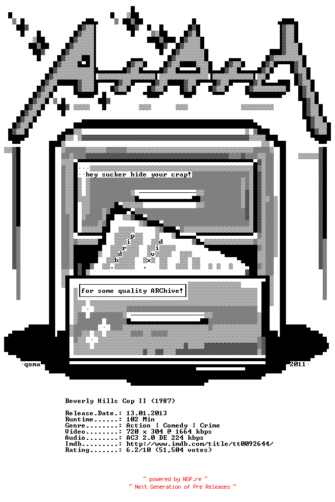 NFO for the release Beverly.Hills.Cop.II.German.1987.AC3.BDRip.XviD.INTERNAL-ARC by ARC