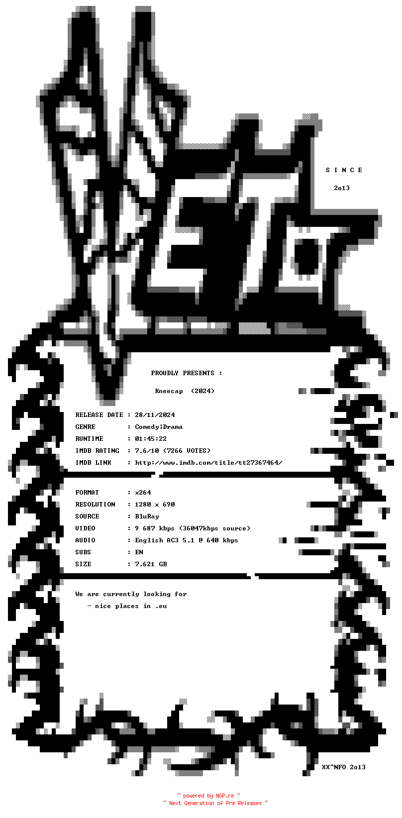NFO for the release Kneecap.2024.720p.BluRay.x264-VETO by VETO