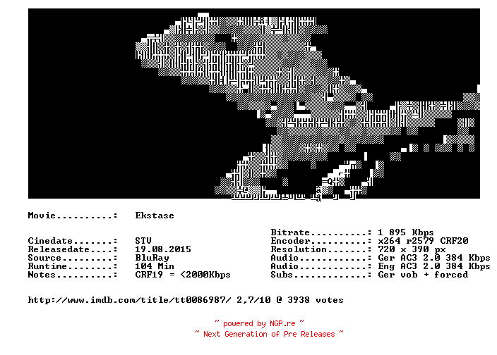 NFO for the release Ekstase.1984.German.DL.BDRip.x264-LizardSquad by LizardSquad