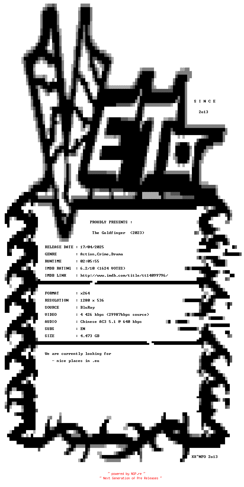 NFO for the release The.Goldfinger.2023.720p.BluRay.x264-VETO by VETO
