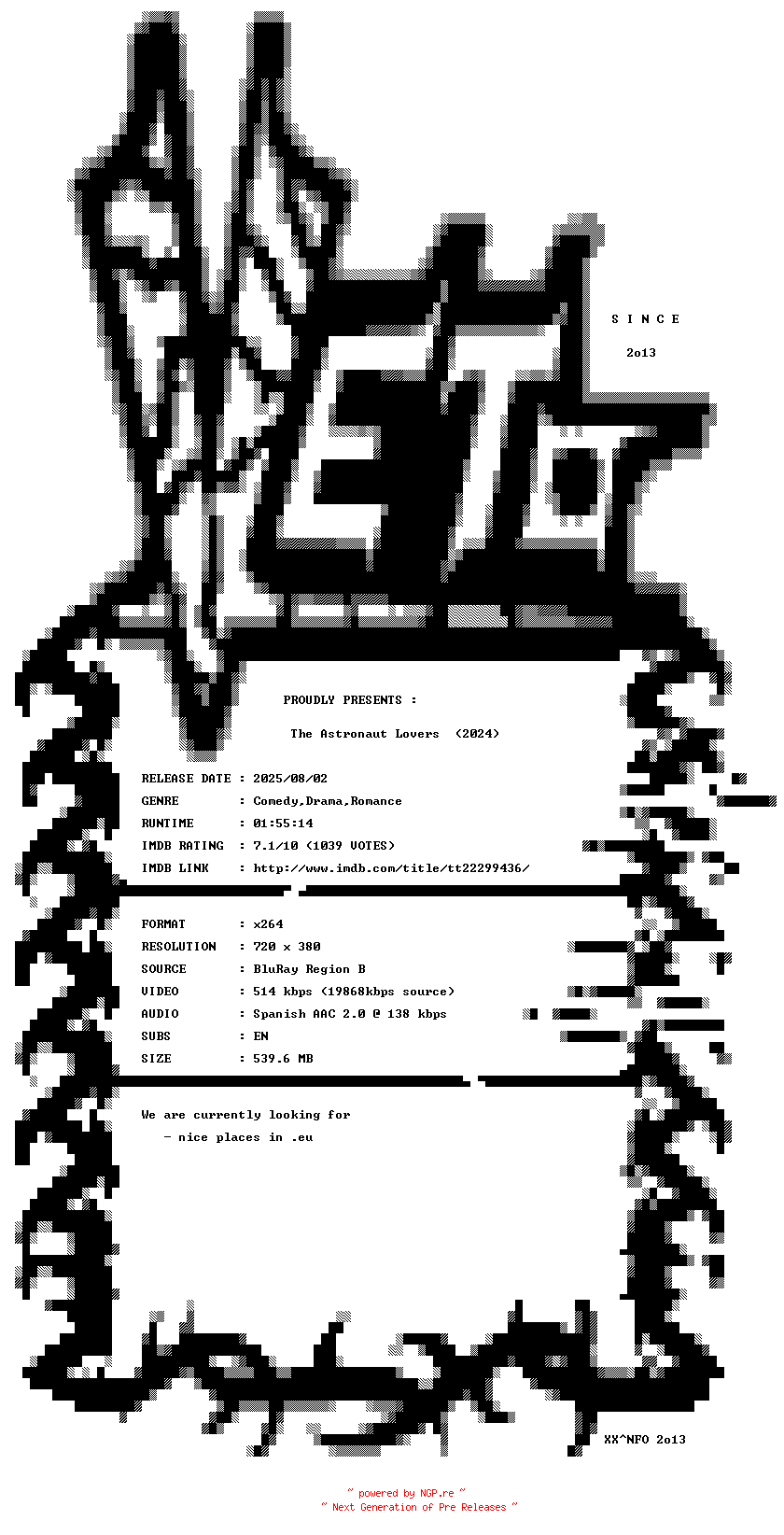 NFO for the release The.Astronaut.Lovers.2024.BDRip.x264-VETO by VETO