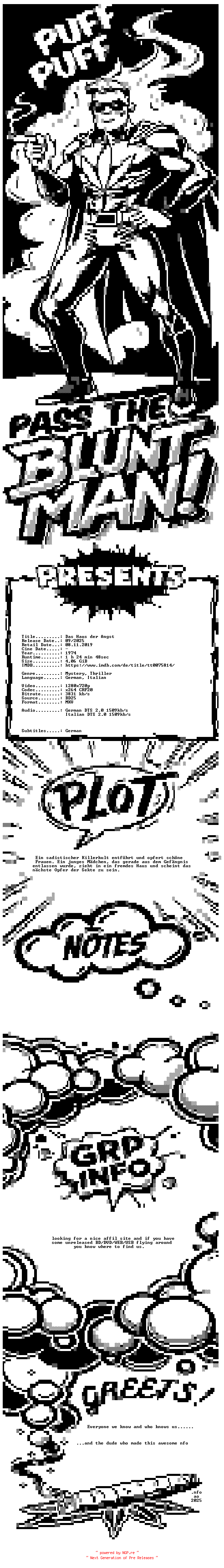 NFO for the release Das.Haus.der.Angst.1974.GERMAN.DL.720p.BluRay.x264-PtBM by PtBM