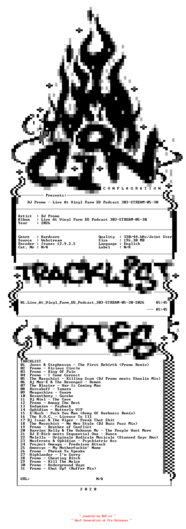 NFO for the release DJ_Promo-Live_At_Vinyl_Farm_EU_Podcast_303-STREAM-05-30-2026-CiN_INT by CiN_INT