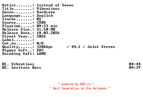 NFO for the release Instead_of_Seven-Vibrations-WEB-2026-XTC_iNT by XTC_iNT