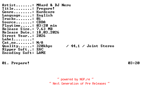 NFO for the release MHard_and_DJ_Neru-Prepare-SINGLE-WEB-2026-XTC_iNT by XTC_iNT