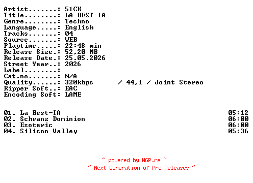 NFO for the release 51CK-LA_BEST-IA-WEB-2026-XTC_iNT by XTC_iNT