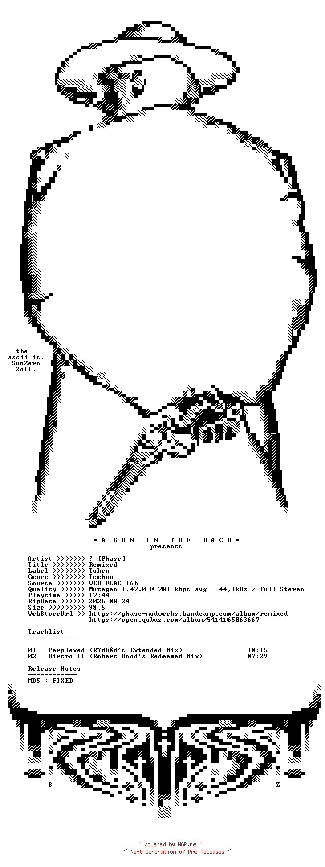 NFO for the release O_(Phase)-Remixed-(TOKEN40D)-16BIT-WEB-FLAC-2014-AGITB by AGITB