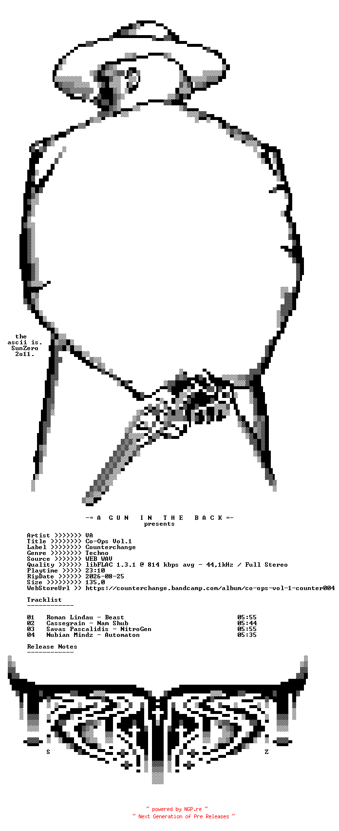 NFO for the release VA-Co-Ops_Vol.1-(COUNTER004)-16BIT-WEB-FLAC-2014-AGITB by AGITB
