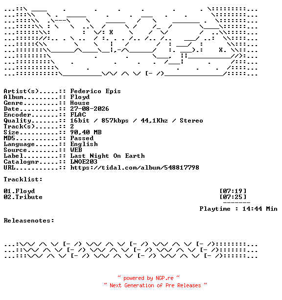 NFO for the release Federico_Epis-Floyd-LNOE203-16BIT-WEB-FLAC-2026-WAVED by WAVED