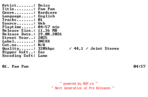 NFO for the release Dnixx-Pam_Pam-SINGLE-WEB-2025-XTC_iNT by XTC_iNT