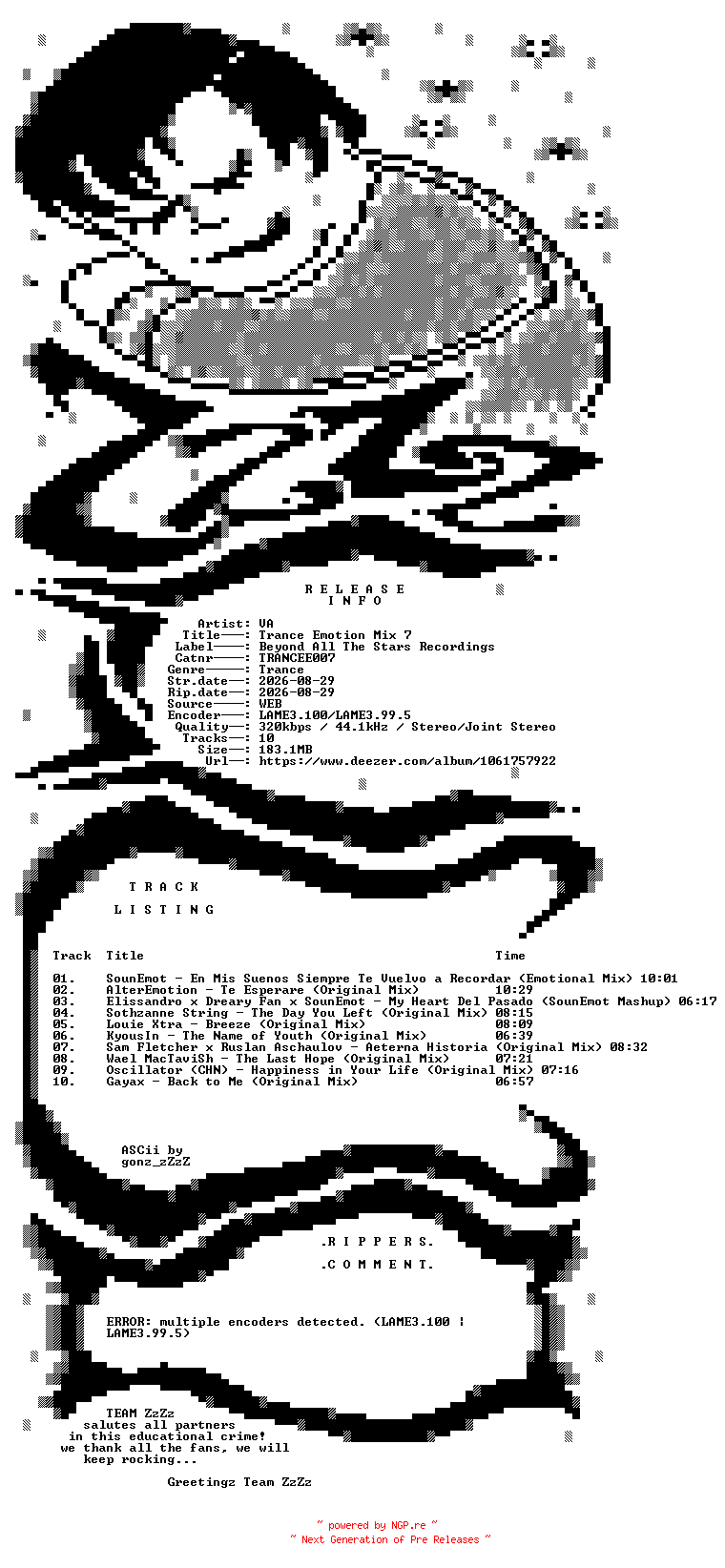 NFO for the release VA_-_Trance_Emotion_Mix_7-(TRANCEE007)-WEB-2026-ZzZz_iNT by ZzZz_iNT