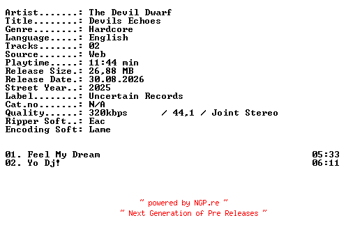 NFO for the release The_Devil_Dwarf-Devils_Echoes-WEB-2025-XTC_iNT by XTC_iNT
