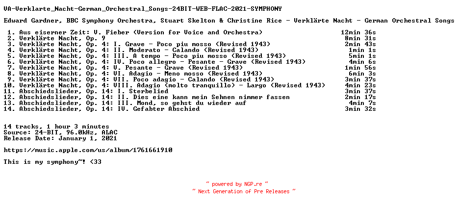 NFO for the release VA-Verklarte_Nacht-German_Orchestral_Songs-24BIT-WEB-FLAC-2021-SYMPHONY by SYMPHONY