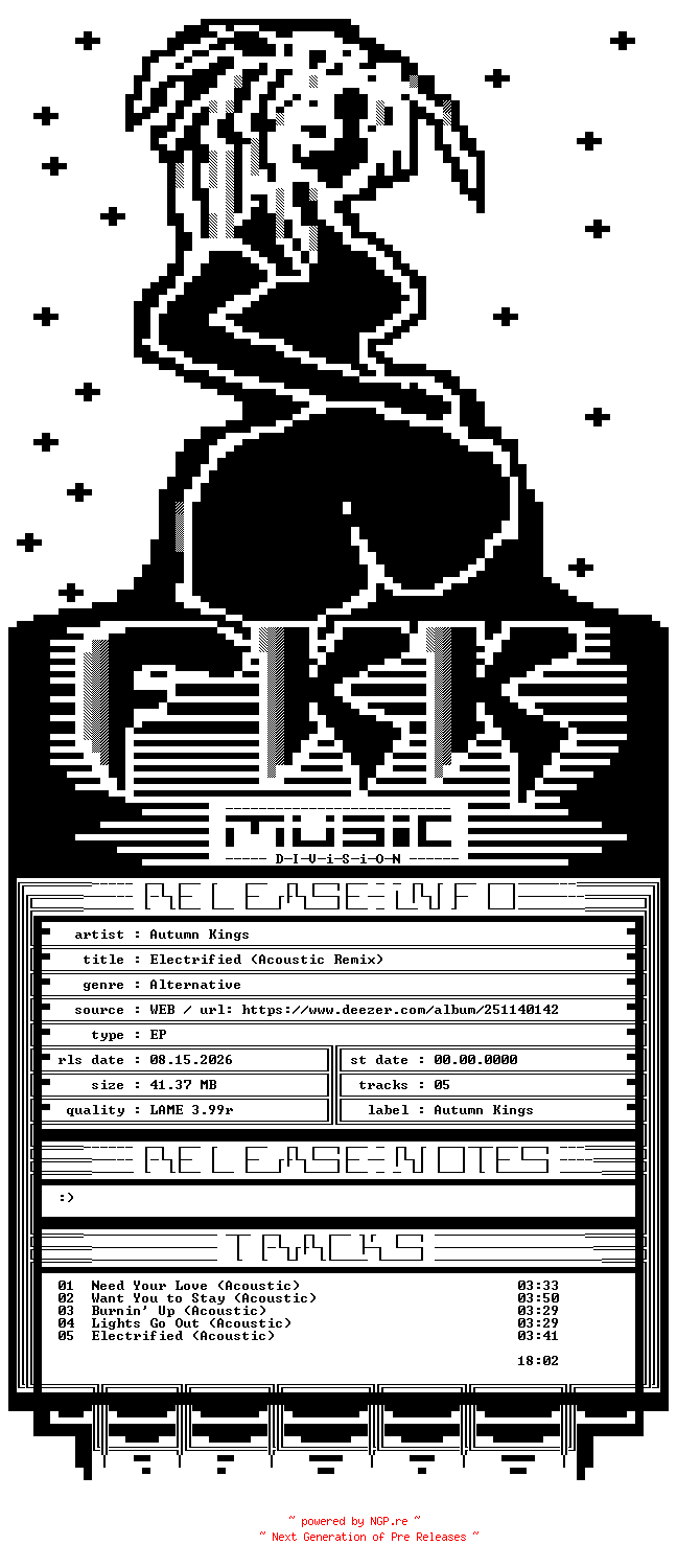 NFO for the release Autumn_Kings-Electrified_(Acoustic_Remix)_EP-Web-2019-FKK by FKK