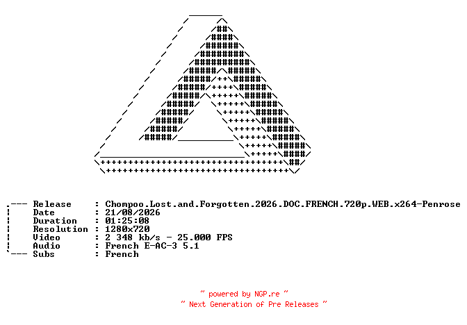 NFO for the release Chompoo.Lost.and.Forgotten.2026.DOC.FRENCH.720p.WEB.x264-Penrose by Penrose