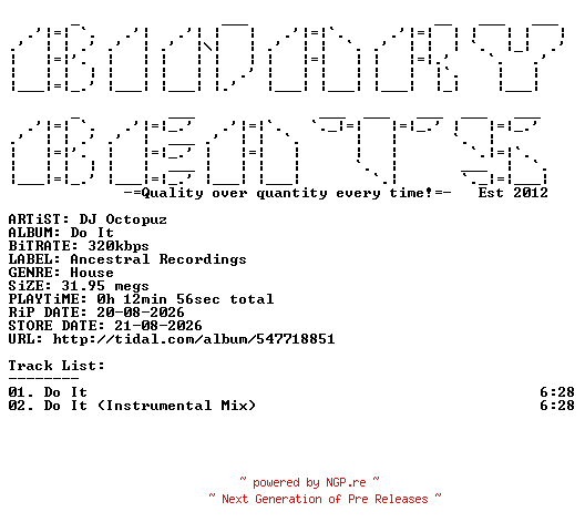 NFO for the release DJ_Octopuz-Do_It-(AR00165WR)-WEB-2026-BB by BB