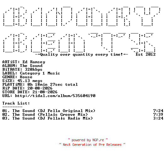 NFO for the release Ed_Ramsey-The_Sound-(COM-8563)-WEB-2026-BB by BB