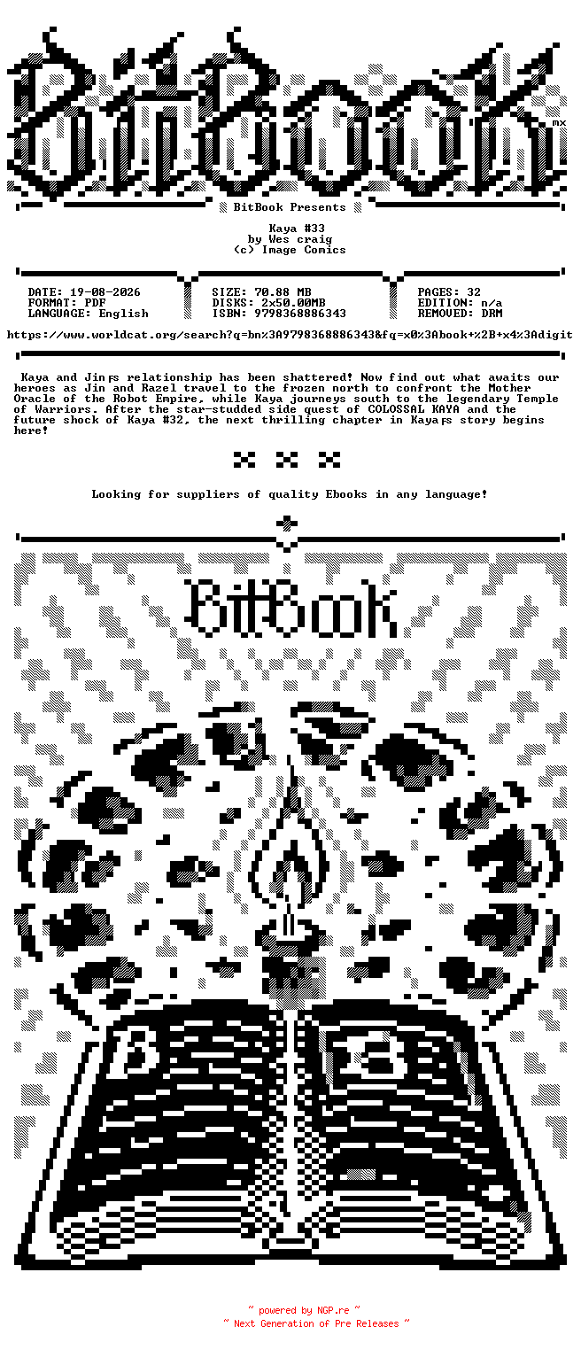 NFO for the release Image.Comics.-.Kaya.No.33.2026.Retail.Comic.eBook-BitBook by BitBook
