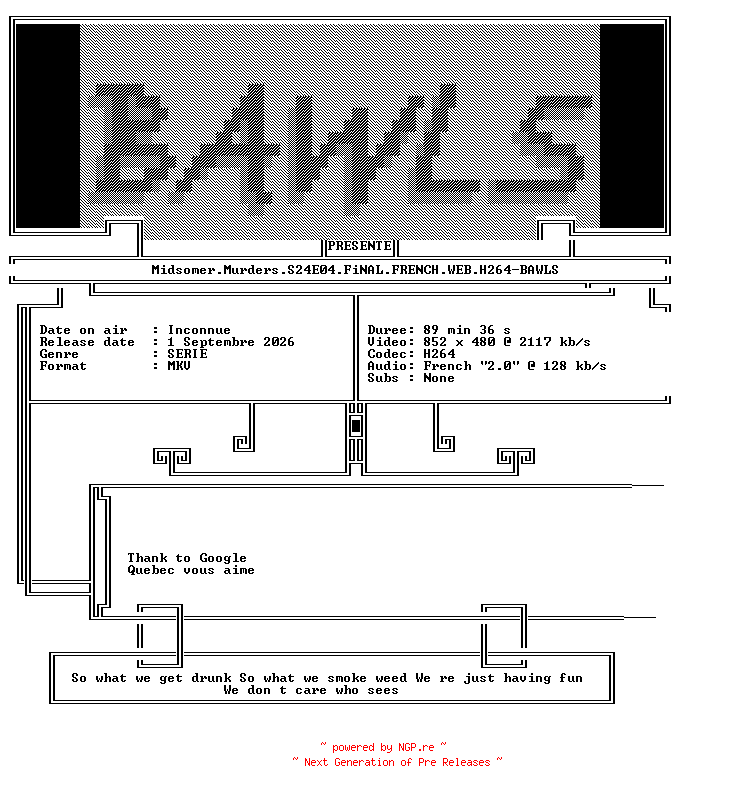 NFO for the release Midsomer.Murders.S24E04.FiNAL.FRENCH.WEB.H264-BAWLS by BAWLS