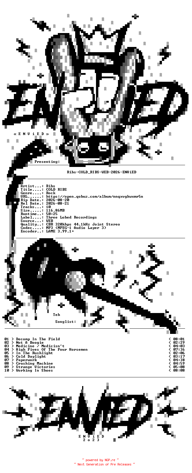 NFO for the release Ribs-COLD_RIBS-WEB-2026-ENViED by ENViED