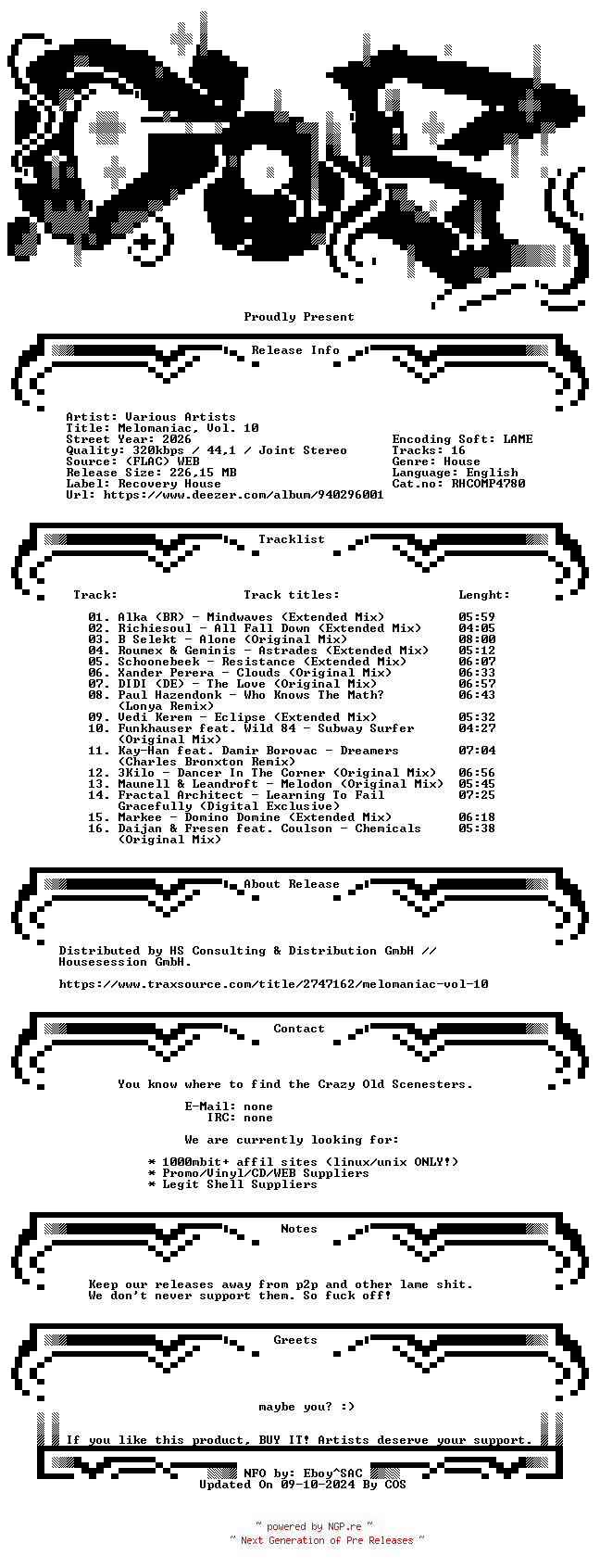 NFO for the release VA-Melomaniac_Vol._10-(RHCOMP4780)-WEB-2026-COS by COS