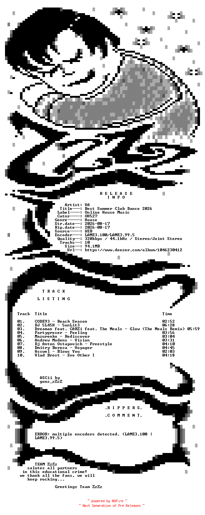 NFO for the release VA_-_Best_Summer_Club_Dance_2026-(OH527)-WEB-2026-ZzZz_iNT by ZzZz_iNT