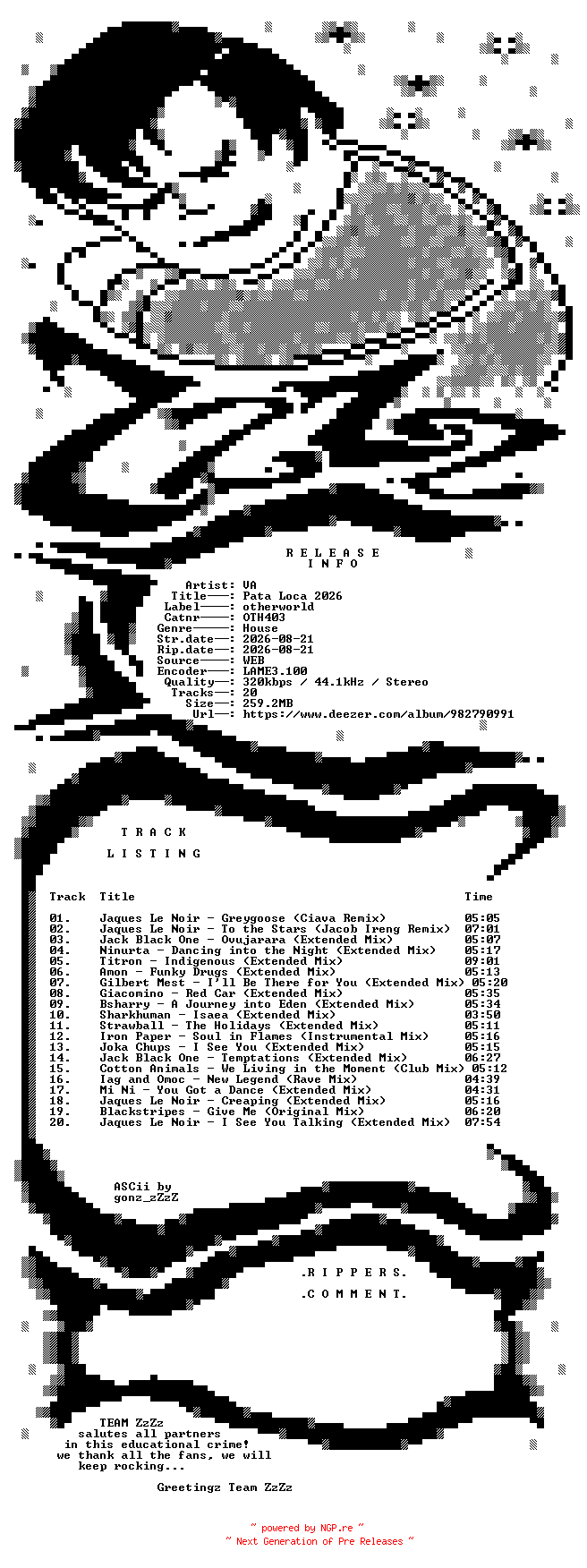 NFO for the release VA_-_Pata_Loca_2026-(OTH403)-WEB-2026-ZzZz by ZzZz