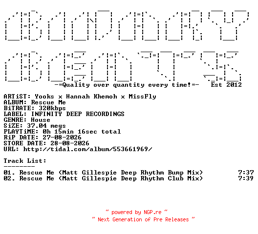 NFO for the release Yooks_x_Hannah_Khemoh_x_Missfly-Rescue_Me-(IDR055)-WEB-2026-BB by BB