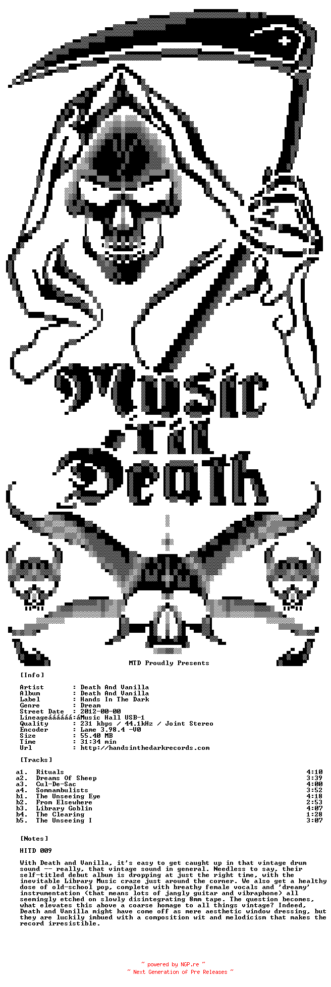 NFO for the release death_and_vanilla-death_and_vanilla-(vinyl)-2012 by 2012
