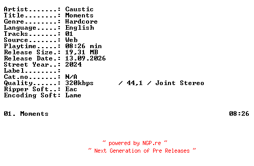 NFO for the release Caustic-Moments-SINGLE-WEB-2024-XTC_iNT by XTC_iNT